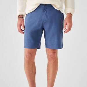 Faherty All Day Shorts Beach to Bar Slate Blue Mens Sz 32